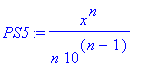 PS5 := x^n/n/(10^(n-1))