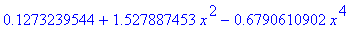 .1273239544+1.527887453*x^2-.6790610902*x^4