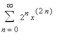 Sum(2^n*x^(2*n),n = 0 .. infinity)