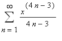 Sum(x^(4*n-3)/(4*n-3),n = 1 .. infinity)