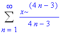 Sum(x^(4*n-3)/(4*n-3),n = 1 .. infinity)