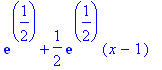 exp(1/2)+1/2*exp(1/2)*(x-1)