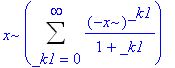 x*Sum((-x)^_k1/(1+_k1),_k1 = 0 .. infinity)