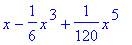 x-1/6*x^3+1/120*x^5