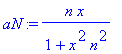 aN := n*x/(1+x^2*n^2)